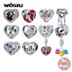 thumbnail image 2 of WOSTU Real 925 Sterling Silver Heart Pendents Gifts Charms Beads Fit Original DIY Bracelet Necklace Mother's Day Jewelry for Mom Gao Jinjia LED, 2 of 2
