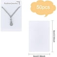 thumbnail image 2 of 50Pcs Jewelry Display Cards 2.4"x3.5" Velvet Necklace Display Cards White Necklace Card Holder for Necklace Display (with Words-Fashion Jewelry) diy, 2 of 7