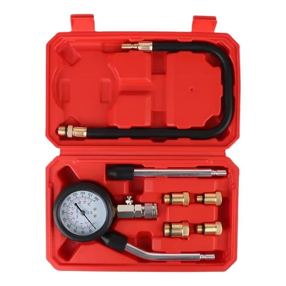 Professional Petrol Engine Compression Tester Kit 0-300 PSI Fuel Cylinder Pressure Gauge Tool Set for Car Motorcycles