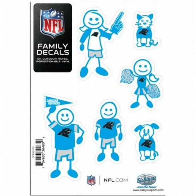 Siskiyou Sports 2FFSD170 NFL Carolina Panthers Family Decal Set, Small