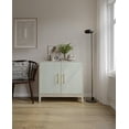 thumbnail image 4 of Sango Shagreen Wooden 2-Door Accent Cabinet with Textured Handle and Durable Storage, Natural Finish, 4 of 7