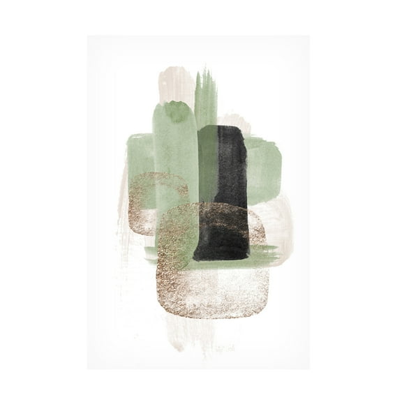 Trademark Fine Art Sally Ann Moss Simple Green 3 Canvas Wall Art