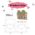 thumbnail image 2 of 100 Pcs Teachers'Day Greeting Cards Set, Foldable Heart-Shaped Cards Note Card for Teachers'Day Party - green, 2 of 6
