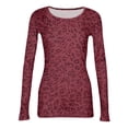 thumbnail image 4 of 2026 Long Sleeve Leopard Shirts for Women Crew Neck Tops for Everyday Wear, M, 4 of 6