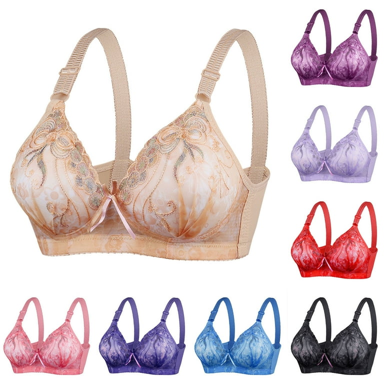 CAICJ98 Lingerie for Women Support Wireless Bra, Lace Bra with