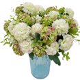 thumbnail image 3 of Artificial Flowers Bouquet Mini Wedding Home Office Decor,DIY Fake Flower Faux Silk Floral Arrangement Artificial Plant Office Decor (Vase not included), 3 of 8