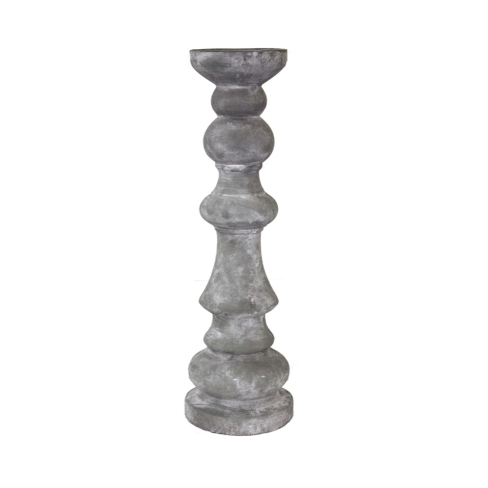Antique Designed Candle Holder, Gray