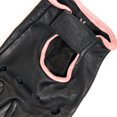 thumbnail image 5 of Hot Leathers GVL1006 Ladies Pink Piping Fingerless Gloves Small, 5 of 5