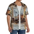 thumbnail image 4 of Disketp Men's Hawaiian Oil Lamp Coffee Beans Print Shirts Button Down Holiday Beach Shirts-Large, 4 of 7
