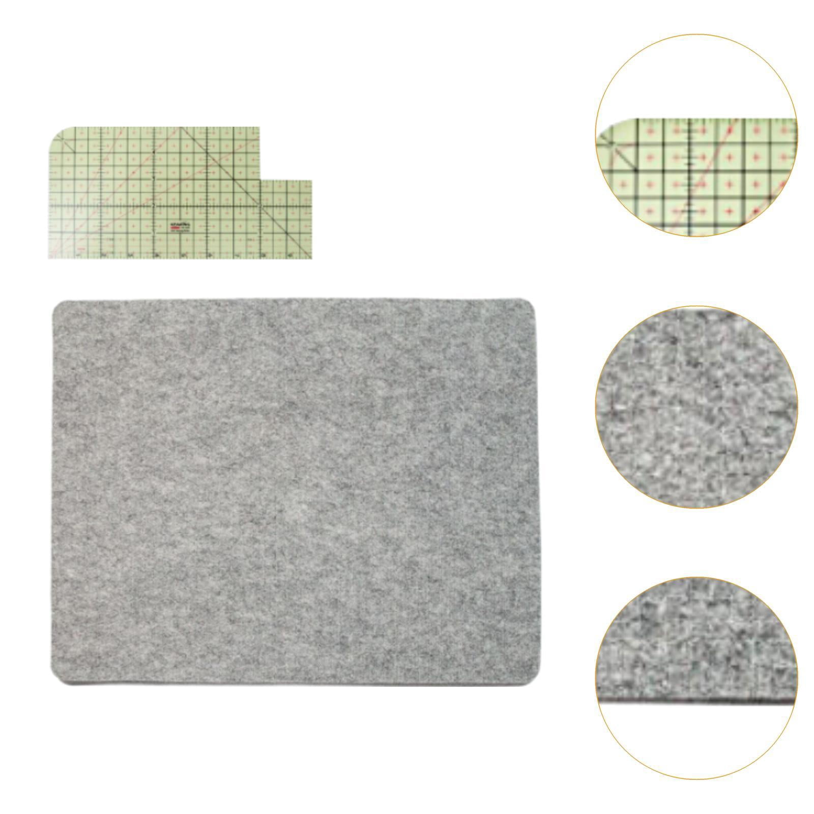 Fiocias Ironing Mat Felt Iron Board Mat Hot Ironing Ruler for Ironing Station Countertop Set B