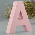 thumbnail image 3 of yuksok Pink Wooden Floating Letters Door Numbers Alphabet Letter Address Spells A A, 3 of 7
