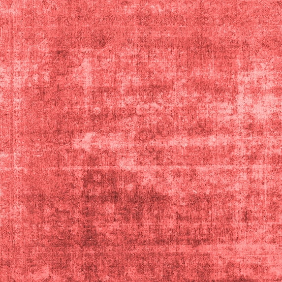 Ahgly Company Indoor Square Abstract Red Contemporary Area Rugs, 8' Square