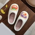 thumbnail image 5 of MUXiin Halloween Slippers For Women,Womans Slippers Size 8.5,Halloween Cookies Nostalgic Creativity New Cotton Slippers For Men And Women At Home Winter Plush Slippers, 5 of 9
