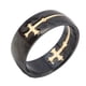 thumbnail image 3 of Anillo de cruz para hombre, anillo religioso de acero inoxidable, banda cruzada europea desmontable. 11, 3 of 9