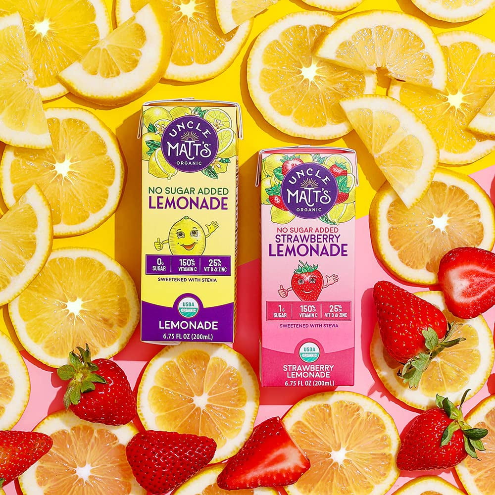 No Sugar Added Strawberry Lemonade Juice Boxes (6.75oz Pack of 32)