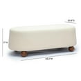 thumbnail image 5 of Pemberly Row Upholstered Fabric Contemporary Accent Cream Boucle Large Ottoman, 5 of 6