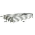 thumbnail image 5 of Yoneston Galvanized Raised Garden Beds Kit 7.6x3.7x0.98ft Rectangle Metal Garden Beds Galvanized Steel Planter Box for Vegetables Flowers Herbs Outdoor, Silver, 5 of 6
