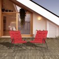 thumbnail image 2 of Outsunny Ensemble de 2 Chaises Pliantes d'Extérieur, Chaises de Camping Rembourrées, Rouge, 2 of 10