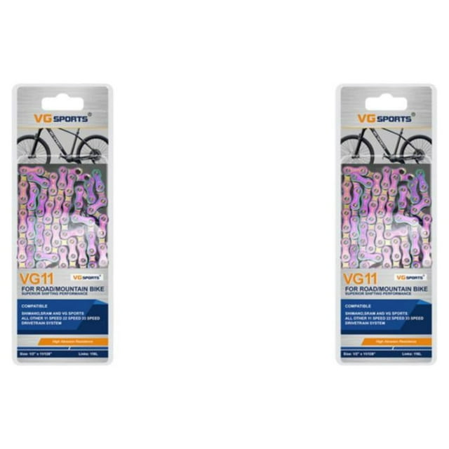 Maytalsory Carbon Steel Bike Chain Sturdy Durable And Suitable For All Bicycles Mountain Bike Chains Stylish Colorful 11 Speed 2Set