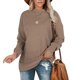 thumbnail image 1 of Pntutb Moda Mujer Otoño Invierno Sólido Cuello Redondo Jersey Manga Larga Tops Pntutb Pntutb-3568, 1 of 9