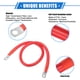 thumbnail image 3 of 1 par de cables inversores de batería de cobre, calibre 2 AWG, cable de batería de 2 pies, universal para coche, vehículo, RV, aplicación solar, cobre puro duradero, negro, rojo con anillo de 3/8" 5/16" Unique Bargains terminales de bateria automotriz, 3 of 7