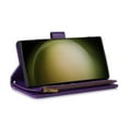 thumbnail image 4 of Dteck Wallet Case for Samsung Galaxy S23 Ultra, 9 Card Holder Slots Zipper Pocket Handbag Case Magnetic Closure Kickstand with Wrist Strap TPU Shockproof Flip Case for Samsung S23 Ultra 5G,Purple, 4 of 6