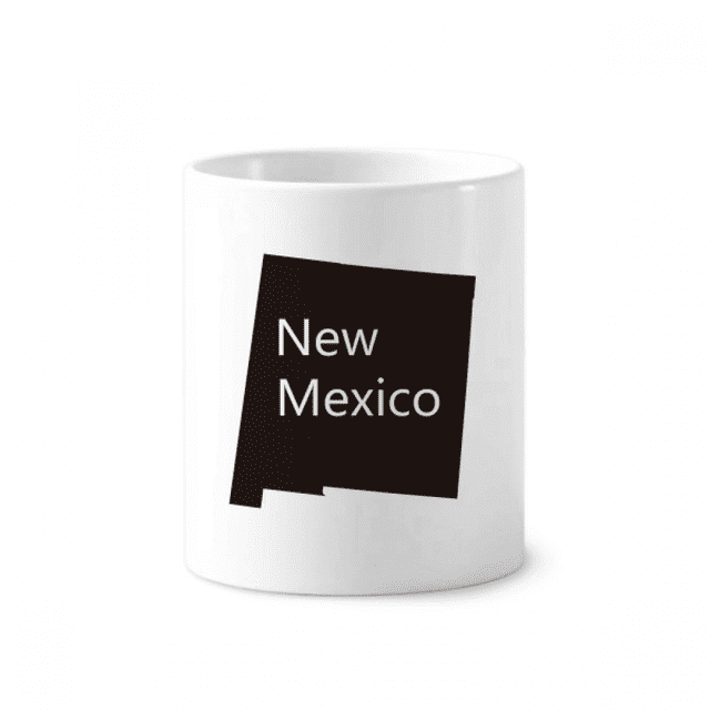New Mexico USA Map Outline Toothbrush Pen Holder Mug Cerac Stand Pencil Cup