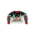 thumbnail image 3 of Jollidays Women's Santa's Reindeer Crew Ugly Christmas Sweater, 3 of 6