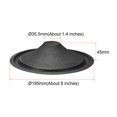 thumbnail image 2 of Cono de altavoz de papel de 8" Subwoofer Drum Diámetro de bobina de voz de 1.4" con borde de espuma Negro 2 Pcs, 2 of 3
