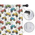 thumbnail image 4 of Blackout Kids Curtains,Monster Cartoon Truck White Pattern Children's Insulated Curtains Set Of 2,Bedroom Essentials,Toddler Room Decor 42"x63", 4 of 5