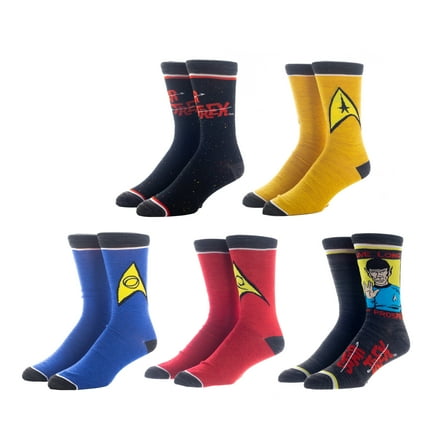 Star Trek Crew Socks 5 Pack Set for men