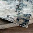 thumbnail image 6 of Mark&Day Area Rugs, 7ft Round Vuren Modern Abstract Marble Denim Round Area Rug, Blue Beige Grey Marble Swirl Carpet for Living Room, Bedroom or Kitchen (6'7" Round), 6 of 7