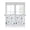 Blue White, variant on Half Window Curtain 36 Inches Long, Blue Floral Spring Window Treatment Curtain Drapes, Farmhouse Poppy Botanical Small Tier Curtains for Bathroom Over Sink, 27.5"x36", 2 Panels