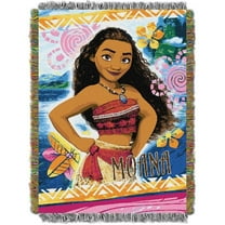 Moana Island Girl Woven Tapestry Throw Blanket