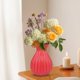 thumbnail image 4 of Hydroponic Vase Plastic Flower Arrangement Container with Water Storage, Imitation Ceramic Modern Home Office Decor, Plant Pot for Indoor Greenery, Floral Display Centerpiece for Tabletop Shelf Decor, 4 of 6