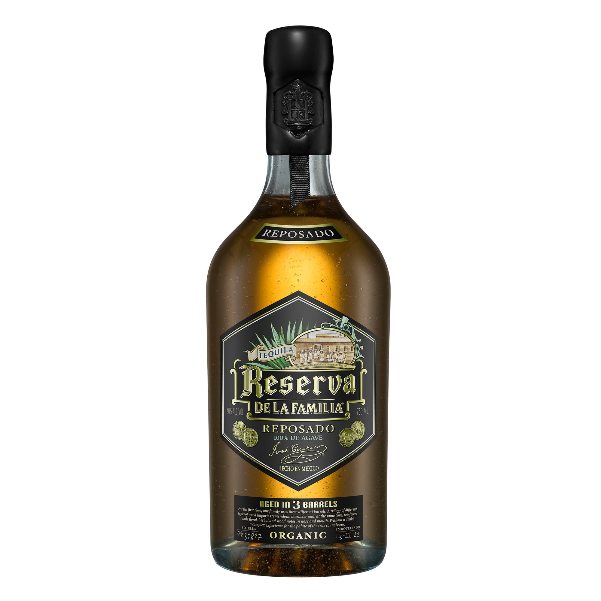 Reserva de la Familia by Jose Cuervo Organic Reposado Tequila, 750 ml Glass Bottle, 40% ABV
