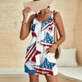 thumbnail image 6 of Moxiu American Flag Romper for Women Summer Casual 2025 Jumpsuits Loose Fit Adjustable Strap Patriotic Shorts Overalls 4th of July Jumpsuit for Women White,L, 6 of 6