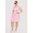 thumbnail image 2 of Women's Plus Size Floral Print Smocked Waist Skater Dress with Shorts Lining, 2 of 4