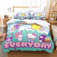 thumbnail image 1 of Sanrio Cartoon Style Digital Printing HelloKitt Pudding Dog Quilt Cover Bedding Three-piece Set Two-dimensional Home Furnishing, 1 of 6