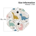 thumbnail image 2 of Lsque Cute Dinosaurs Pattern 4" Drink Coasters Set of 4, PVC Leather Absorbent Coasters, Table Coaster Set Decorative Coffee Cup Coasters Housewarming Gift -Octagon, 2 of 6