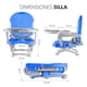 thumbnail image 3 of Silla Periquera de Bebe Portátil Plegable Gaon con Altura Regulable y Charola para Comer Azul Rey, 3 of 7