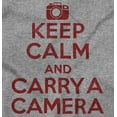 thumbnail image 2 of Keep Calm Carry A Camera Photographer Plus Size Crewneck Graphic Tee Shirt Brisco Brands 2X, 2 of 5