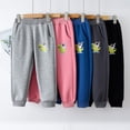 thumbnail image 3 of Chenyin Baby Kids Fleece Active Jogger Pants with Pocket for Boys Girls Cartoon Print Sweatpants Toddler Fall Winter Padded Thickened Unisex Trousers for 3-11 Years, 3 of 9