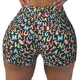 thumbnail image 2 of Fotbe Alphabet Shorts Sin Costuras – Shorts Deportivos de Cintura Alta para Mujer, Elásticos para Gimnasio, Yoga, Running o Ciclismo-Large, 2 of 8
