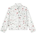 thumbnail image 4 of Jackets for Women Winter Coat Jackets Flannel Stand Collar Jacket(Christmas Dot,Size:S-4XL), 4 of 7