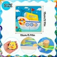 thumbnail image 2 of sixwipe 4 Pack Thick Wooden Peg Puzzles for Toddlers, 5.9 x 5.9 x 1 inch Preschool Educational Learning Wooden Puzzles Ages 1 4 - Sea Turtle, Yellow Duck, Excavator, Ship, 2 of 8