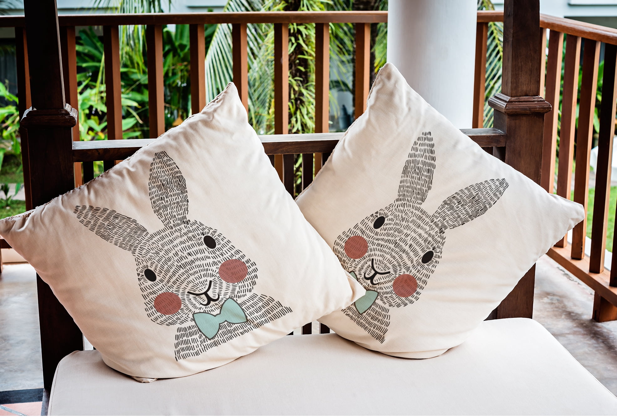 Simply Daisy 16" x 16" Easter Polyester Throw Pillow