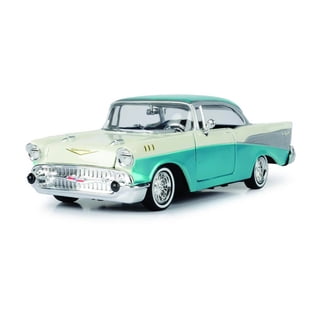 CHEVROLET CHEVY BEL AIR 1957 vert pastel/blanc 1/18 AMERICAN MUSCLE