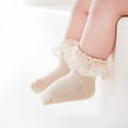 thumbnail image 7 of Sopiago Girls Ruffle Socks Toddler Girl Frilly Dress Socks Double Lace Girls Cotton Socks Fold Over Sock for Baby Kids Ankle Socks 9-12 Years,Coffee, 7 of 7