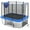 Blue, variant on Gymax 10 x 8 FT Heavy-Duty Trampoline w/Basketball Hoop Soccer Goal Non-Slip Ladder Blue